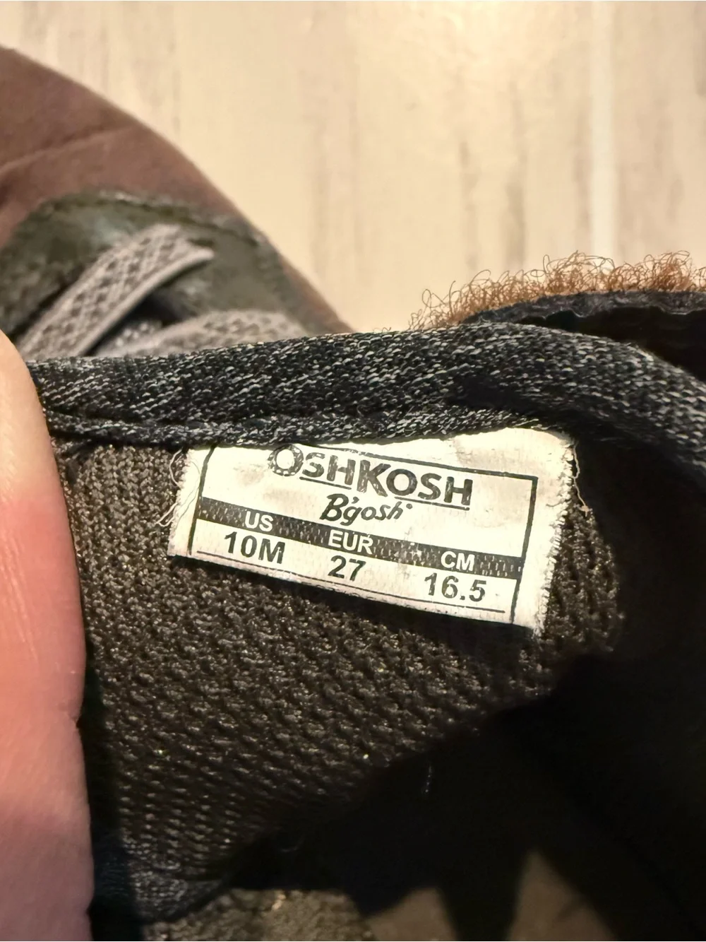 OshKosh B’gosh EverPlay Toddler Boys Brown Mid Top Boots Hook & Loop Size 10M